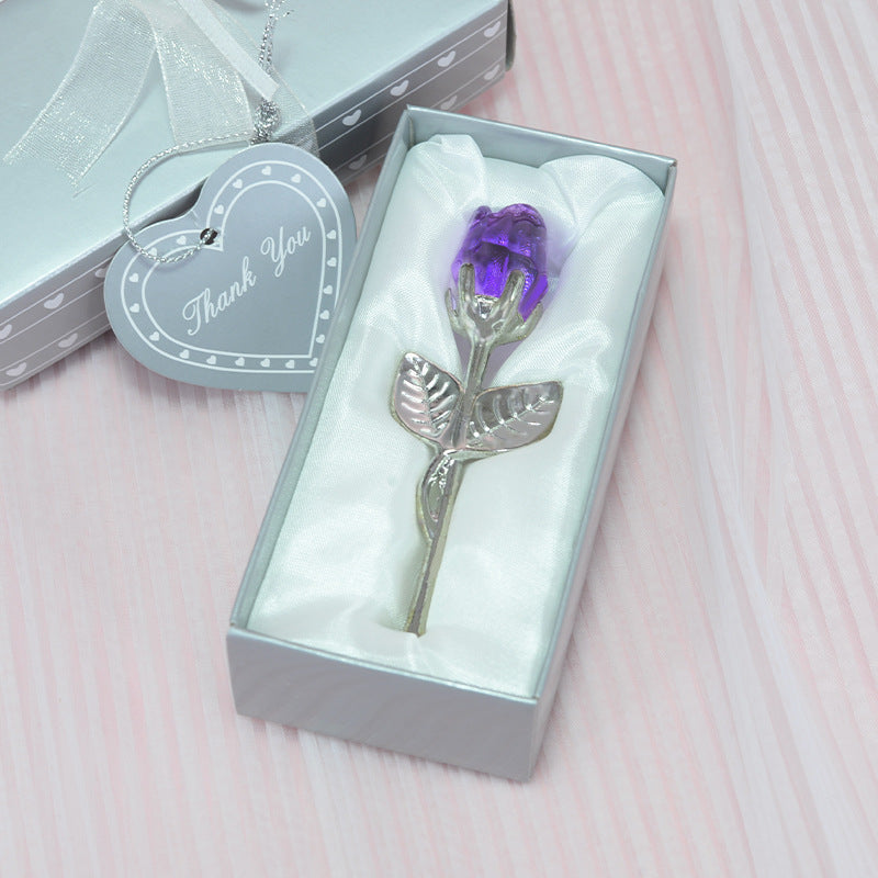 Crystal Rose Ornament For Her