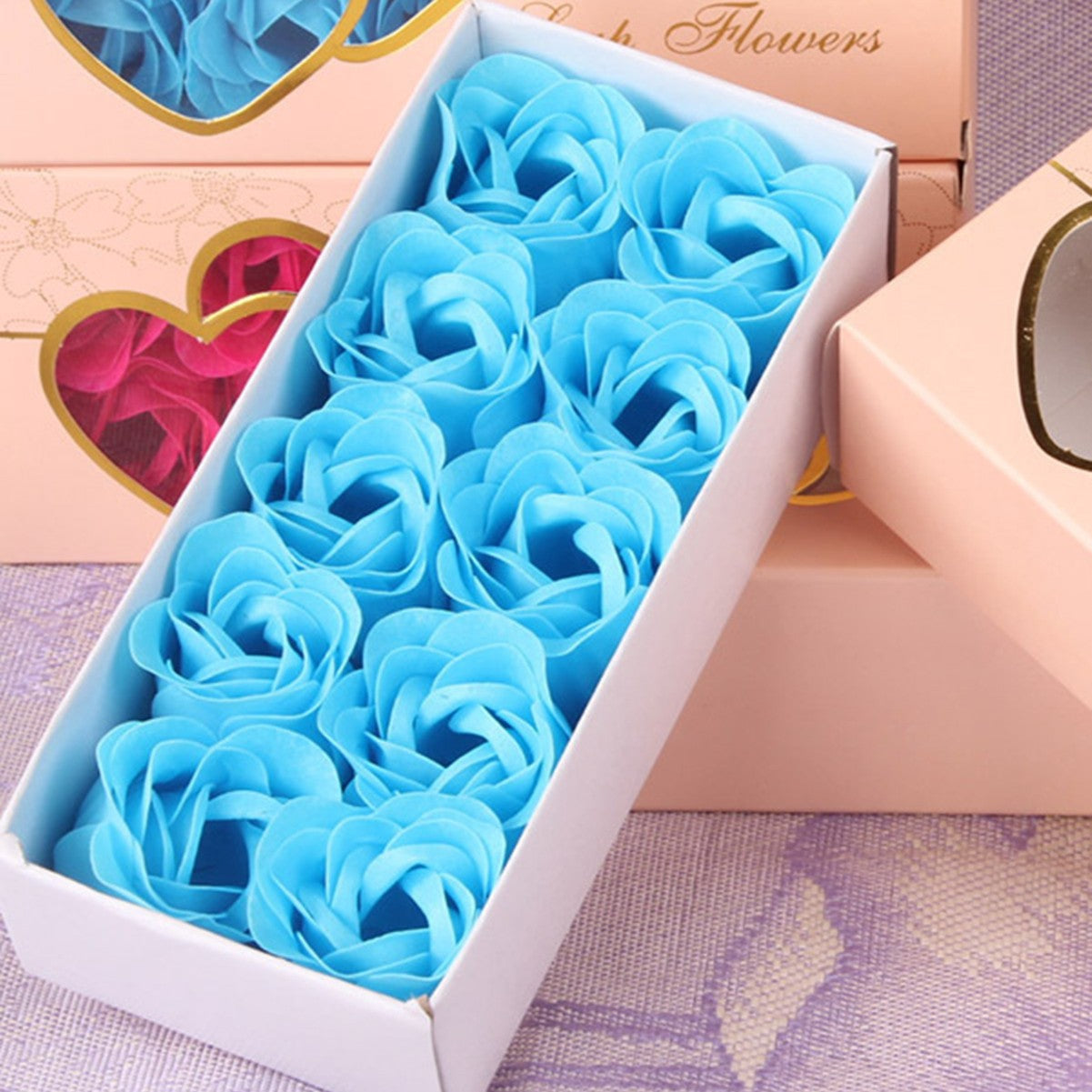 Double Heart Rose Soap Flower For Her