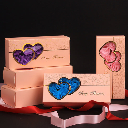 Double Heart Rose Soap Flower For Her
