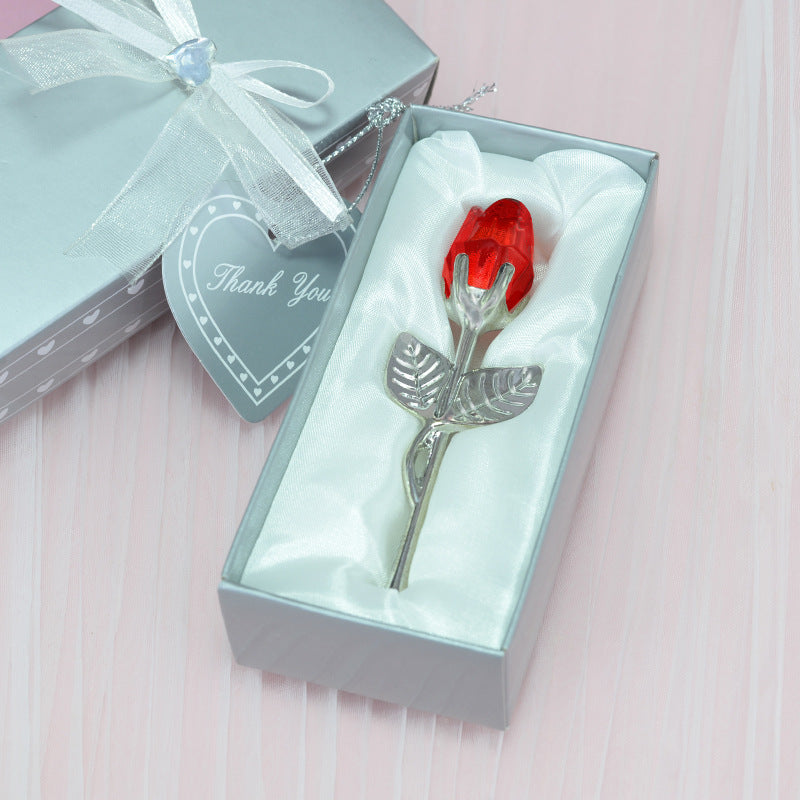 Crystal Rose Ornament For Her